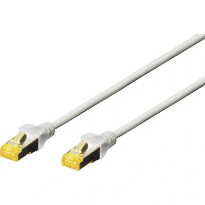 Immagine di Digitus DK 1644 A 020 RJ45 cavo di rete, patch CAT 6A S/FTP 2.00 m Grigio Privo alogeni, coppie intrecciate, con protezione, Ritardante fiamma 1 pz.