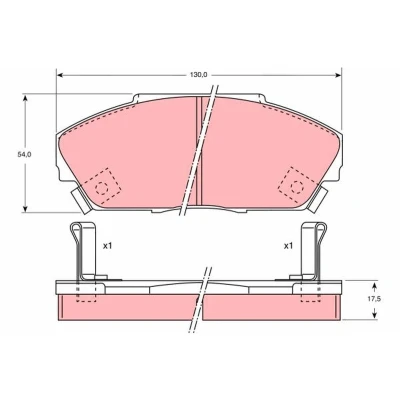 Immagine di TRW GDB733 Kit pastiglie freno con segnalatore acustico usura HONDA: CIVIC 6 Stufenheck