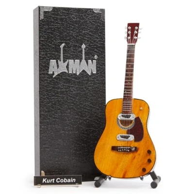Immagine di B Springsteen Distressed 1950s Mutt: replica di chitarra in miniatura regali musicali scala ornamentale fatta a mano 1/4 Include una scatola visualizzazione
