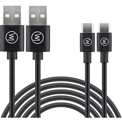 Immagine di Wicked Chili 2X Cavo di Ricarica USB C 3A Dati Fast Charge SYNC e Rapida Compatibile con Galaxy S20 Ultra, Plus, S10+, S10e, M50, M30, M20, A50, P40 PRO, P30 Lite