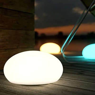 Immagine di SolarCentre Shapelights Luce d&#039;Atmosfera Alimentata a Energia Solare per Interni e Esterni con Ricarica USB (Arancione, Verde, Rosso, Rosa, Viola)(Mini Ciottolo da 25 Cm)