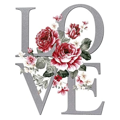Immagine di Ideen mit Herz Trasferibile a caldo Per stirare Termoadesivo applicabile con ferro da stiro decorare tessuti come magliette, borse, federe Din A4 (Love)