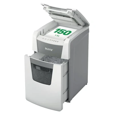 Immagine di Leitz IQ Autofeed Office 150 Distruggi documenti Foglio Microcut 2 x 15 mm P 5 44 l Distrugge anche Graffette, Punti metallici, Carta di credito