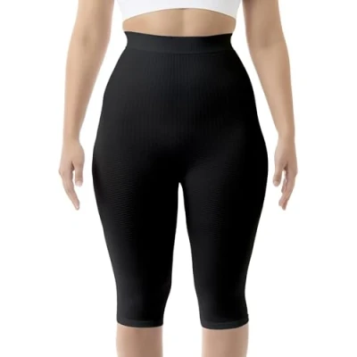 Immagine di FarmaCell 123 (Nero, 4XL/5XL) Guaina massaggiante Vita Alta sotto Ginocchio calzoncino Dimagrante