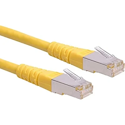 Immagine di Roline 21.15.1322 RJ45 cavo di rete, patch CAT 6 S/FTP 0.50 m Giallo doppia schermatura 1 pz.