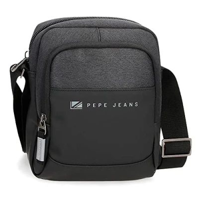 Immagine di Pepe Jeans Jarvis Tracolla media nero 17 x 22 8 cm Poliestere con dettagli in finta pelle