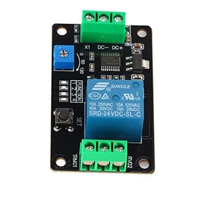 Immagine di Akozon Scheda del Modulo a Relè Ritardata DC 24V Autobloccante Ritardo On Off ​Temporizzatore Ritardato (DC24V)