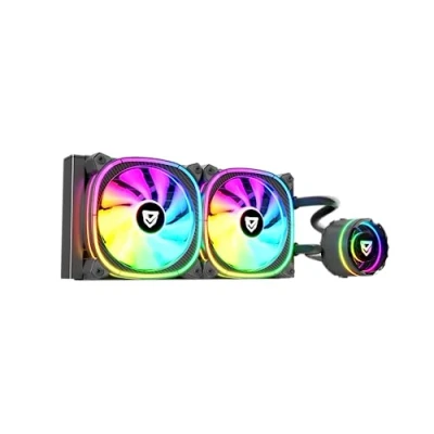 Immagine di Nfortec ATRIA X Liquid CPU Cooling ARGB 240 mm, Infinity Mirror ruotabile di 360 gradi, 2 ventole PWM da 120 compatibile con AMD e Intel, nero