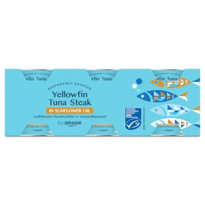 Immagine di by Amazon MSC Tonno A Pinne Gialle Intero All&#039;olio Di Semi Girasole, 6x80g