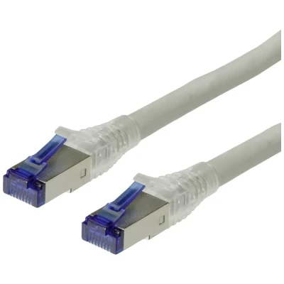 Immagine di Roline 21.15.0879 RJ45 cavo di rete, patch CAT 6A S/FTP 90.00 m Grigio doppia schermatura, Privo alogeni, Ritardante fiamma 1 pz.