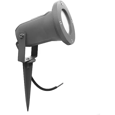Immagine di Faretto da esterno per giardino orientabile luce con picchetto lampada GU10 proiettore spot segnapasso (Grigio GU10)