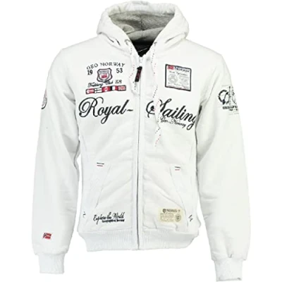 Immagine di Geographical Norway Felpa con cappuccio bianco XL