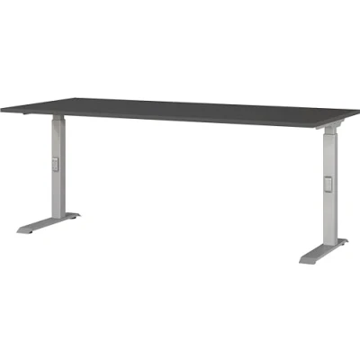 Immagine di Germania Scrivania 7912 640, in grafite/argento, regolabile altezza, 180 x 91 80 cm (LxAxP)