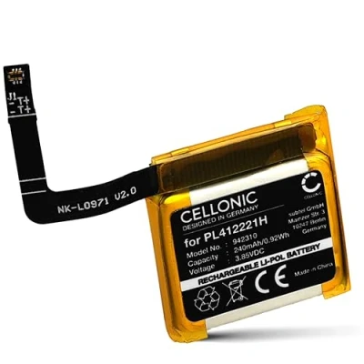 Immagine di CELLONIC® Batteria PL412221H Compatibile con Amazfit GTS 1, 1S, C17, A1913, A1914 Ricambio per smartwatch 240mAh pila Orologio Bracciale Fitness
