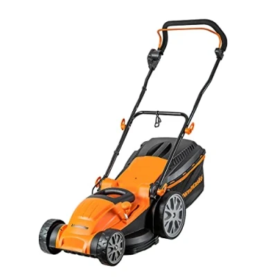 Immagine di LawnMaster M2EB1637M Tagliaerba Elettrico 1600W 37cm, Altezza di Taglio Regolabile in 6 Posizioni 20 70mm, Capacità Raccolta 40L