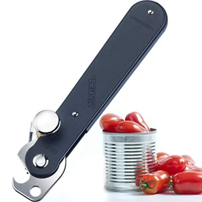 Immagine di Westmark Apriscatole a leva, Con apribottiglie, Lunghezza: 14,9 cm, Acciaio, Original Sieger, Nero/Argento, 11212270