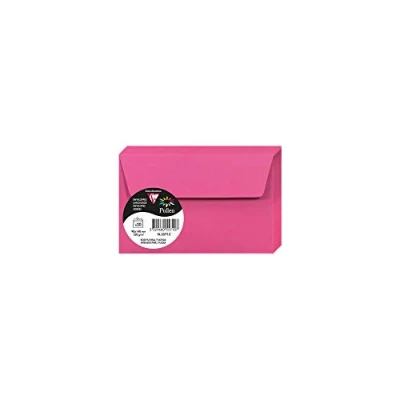 Immagine di Clairefontaine 5571C Pacco da 20 Buste autoadesive Formato 9x14cm 120g/m² Colore Fucsia Inviti Eventi e Corrispondenza Gamma Pollen Carta Premium Liscia