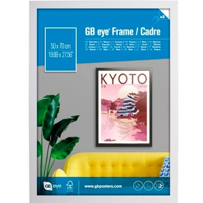 Immagine di GB eye LTD FMZ4A1WH Cornice per poster in MDF, Bianco, 50 x 70 cm
