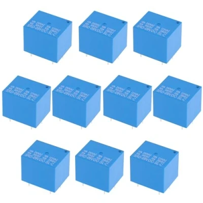 Immagine di ECSiNG 10PCS 5 Pin Terminali 9VDC Relè di Potenza PC Board per Controllo Industriale Elettronica Automobilistica Sistemi Sicurezza Elettrodomestico SRD 09VDC SL C