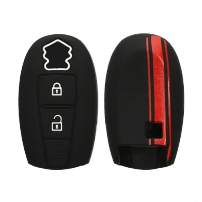 Immagine di kwmobile Custodia Coprichiave Compatibile con Suzuki Sport 2 tasti Keyless Go Cover Copritelecomando Chiave Auto Copri Chiavi Macchina Strisce Rally