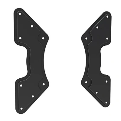 Immagine di PureMounts PM ADAPT C Piastra Adattatore VESA universale per allargare le distanze VESA, ingrandisce da 200x200 fino a 400x400, in 2 pezzi, max. 30 kg, nero, 400x400 fix