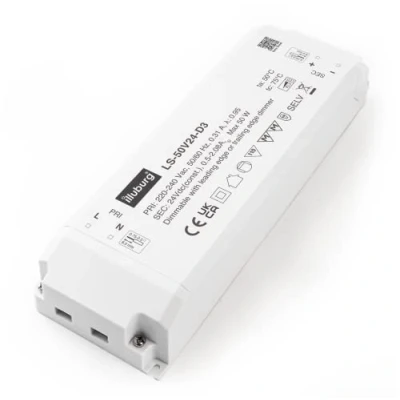 Immagine di illuburg Trasformatore LED 24V 12W 50W Dimmerabile TRIAC per Strisce Lampadine Alimentatore Driver