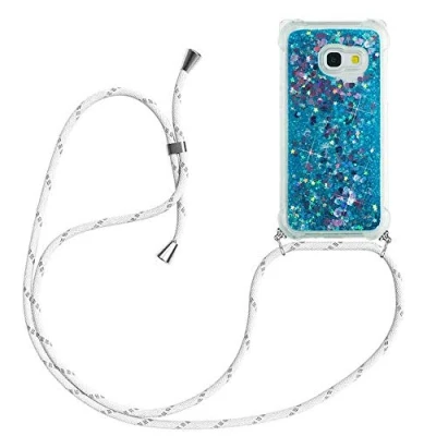 Immagine di HongMan Custodia per Cellulare con Corda Samsung Galaxy A5 2017 A520 Case, Liquido Sabbie Mobili Bumper Case TPU Cover Collana Practical Stylish/Necklace Cordoncino Cordino