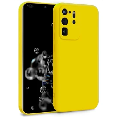 Immagine di MyGadget Cover per Samsung Galaxy S20 Ultra Custodia in Silicone Morbido a Doppio Strato Case con Protezione Fotocamera &amp; Fodera Interna Antigraffio Giallo