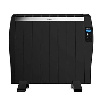 Immagine di Cecotec Radiatore elettrico ReadyWarm 1800 nero termico. 8 elementi, 1200 W, parete o supporto, timer, telecomando, display LCD, 15 m2 05894