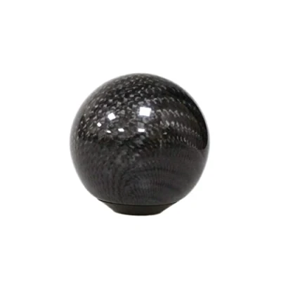Immagine di Jinglingkj Pomello del cambio in fibra di carbonio e plastica MT AT, accessorio universale per auto, 12 mm, 3 adattatori, 1 pezzo