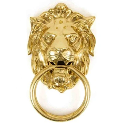 Immagine di From the anvil 33020 Testa porta battente del leone ottone lucido