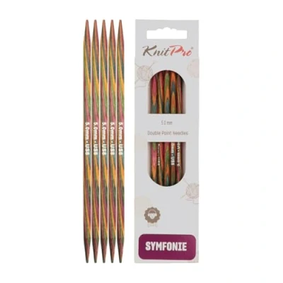 Immagine di KnitPro Symfonie Ferri a Doppia Punta 15 cm x 5 mm, Colore: Multicolore