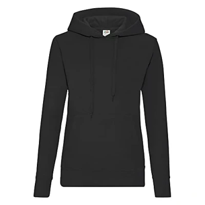 Immagine di Fruit of the Loom Felpa con Cappuccio Donna (L) (Nero)