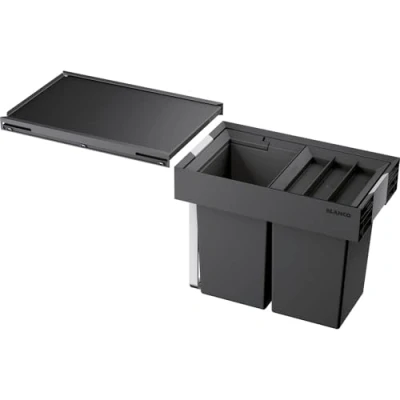 Immagine di BLANCO 521467 Contenitore per rifiuti da Cucina Flexon II 30/2 521467, Nero, 30 cm