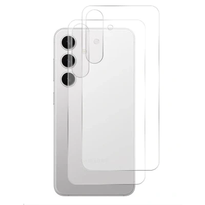 Immagine di GIOPUEY Pellicola Protettiva Retro per Samsung Galaxy S24, Consistenza Opaca Anti Impronta TPU Sottile Materiali di Alta qualità S24 Translucent 2 Pezzi