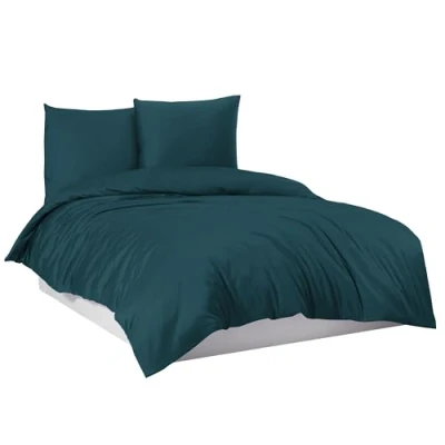 Immagine di Biancheria da letto, copripiumino in 100% cotone, 135 x 200 cm, 155 220 colore: foglia di tè, dimensioni: cm