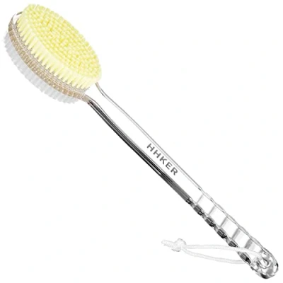 Immagine di 通用 HHKER Spazzola da Doccia con Manico Lungo, per il Corpo in Nylon Morbido, Scrubber Posteriore, Esfoliazione Delicata e Salute della Pelle Migliorata, Adatta a Uomini Donne Trasparente