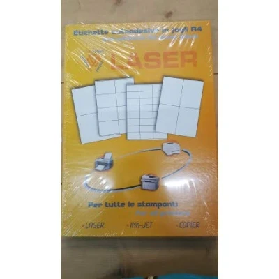 Immagine di ETICHETTE ADESIVE BIANCHE 210X297 MM 100 FOGLI A4 1 ETICHETTA A FOGLIO