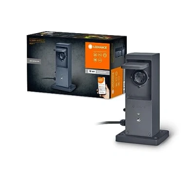 Immagine di LEDVANCE Terminale SMART+ WiFi Outdoor EU con ripetitore integrato e 2 prese, 230 V, estende la zona esterna, collegamento di dispositivi wireless, controllo tramite app, IP44