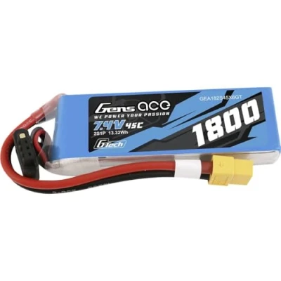 Immagine di Gens ace Batteria ricaricabile LiPo 7.4 V 1800 mAh Numero di celle: 2 45 C Blocco XT60
