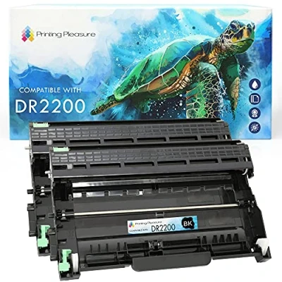 Immagine di 2 Compatibili DR2200 Tamburo per Brother DCP 7055 7060D 7065DN HL 2130 2132 2135W 2240 2240D 2250DN 2270DW MFC 7360N 7460DN 7860DW FAX 2840 Nero, Alta Resa