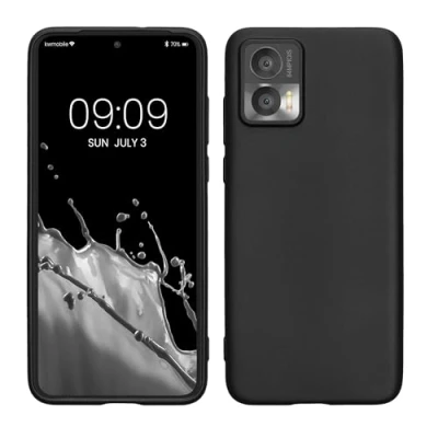 Immagine di kwmobile Custodia Compatibile con Motorola Edge 30 Neo Cover Back Case Morbida Protezione in Silicone TPU Effetto metallizzato grigio