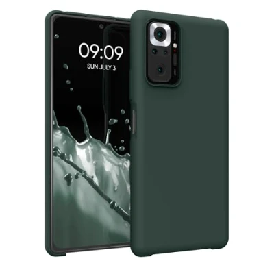 Immagine di kwmobile Cover per Xiaomi Redmi Note 10 Pro Custodia Back Case Smartphone in Silicone TPU Protezione Gommata verde muschio