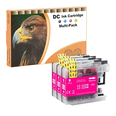 Immagine di D&amp;C 3x Magenta Cartuccia d&#039;inchiostro compatibile per Brother LC123 XL DCP J132W J152W J552DW MFC J6520DW J4510DW J6920DW J4610DW J470DW J6720DW