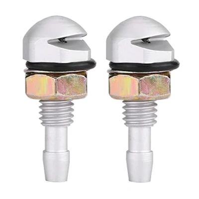Immagine di Spruzzatore del Parabrezza 2pcs Universale in Lega di Alluminio Auto Anteriore Ugello della Rondella (argento)