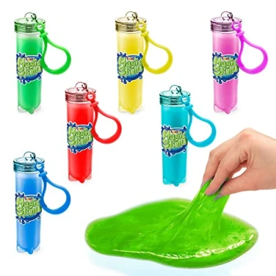 Immagine di CRAZE Magic Slime Keychanin 6 Portachiavi da 25 ml, Gioco Colorato per Bambini, 30387
