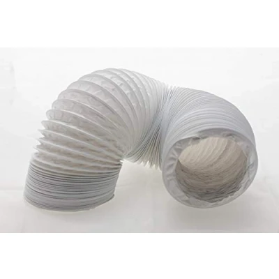 Immagine di Daniplus, Tubo di scarico aria, flessibile, in PVC, diametro 125/127 mm, lunghezza 4 m, perfetto per impianti climatizzazione, asciugatrici e cappe aspiranti