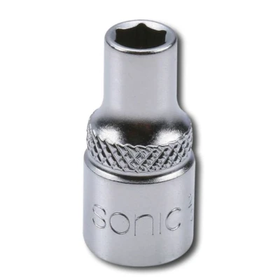 Immagine di SONIC 21506 Serie di bussole 1/4 Ad esagono incassato DIN 3120 , 3124 6 mm Acciaio al cromo vanadio