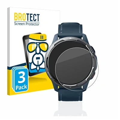 Immagine di brotect Pellicola Protettiva Vetro per Xiaomi Watch S1 Active Protezione Schermo (3 Pezzi) [Durezza Estrema 9H, Chiaro]