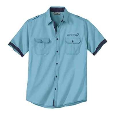 Immagine di ATLAS FOR MEN Camicia da Uomo in Cotone Maniche Corte Stile Chic e Casual Disponibile nelle Taglie Grandi M a 5XL